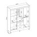 Guarda-Roupa Solteiro Lord 4 Portas 2 Gavetas Amêndola e Off White
