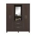 Guarda-Roupa Solteiro Lord 4 Portas 2 Gavetas Café