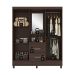 Guarda-Roupa Solteiro Lord 4 Portas 2 Gavetas Café