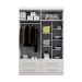Guarda-Roupa Solteiro Majestic 4 Portas 4 Gavetas Branco