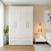 Guarda-Roupa Solteiro Majestic 4 Portas 4 Gavetas Branco