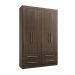 Guarda-Roupa Solteiro Majestic 4 Portas 4 Gavetas Capuccino
