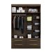 Guarda-Roupa Solteiro Majestic 4 Portas 4 Gavetas Capuccino