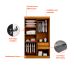 Guarda-Roupa Solteiro Malibu 100% MDF 4 Portas Imbuia e Off White