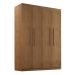 Guarda-Roupa Solteiro Malibu 4 PT 2 GV Imbuia
