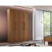 Guarda-Roupa Solteiro Malibu 4 PT 2 GV Imbuia