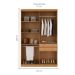 Guarda-Roupa Solteiro Malibu 4 PT 2 GV Imbuia