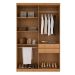 Guarda-Roupa Solteiro Malibu 4 PT 2 GV Imbuia