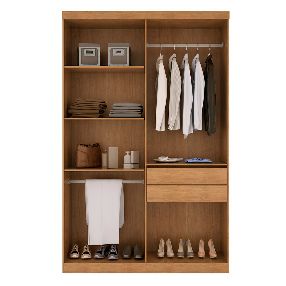 Guarda-Roupa Solteiro Malibu 4 PT 2 GV Imbuia
