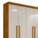 Guarda-Roupa Solteiro Malibu 4 PT Imbuia e Off White