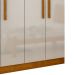 Guarda-Roupa Solteiro Malibu 4 PT Imbuia e Off White