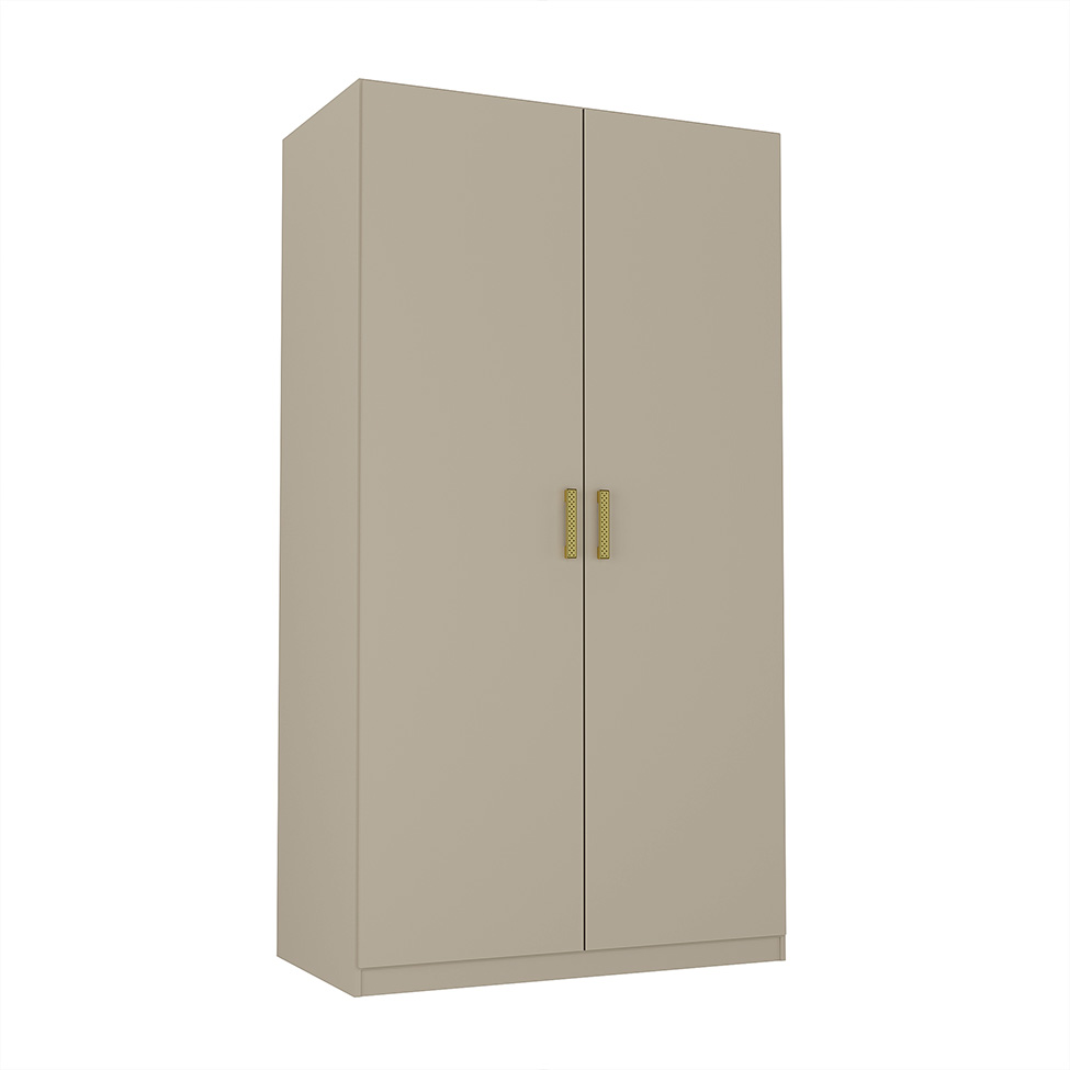 Guarda-Roupa Solteiro Marsala 2 Portas 3 Gavetas Bege