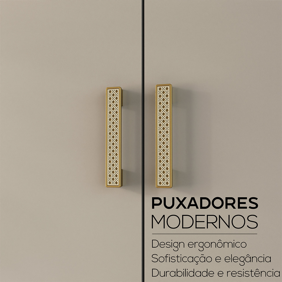 Guarda-Roupa Solteiro Marsala 2 Portas 3 Gavetas Bege