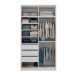 Guarda-Roupa Solteiro Marsala 2 Portas 3 Gavetas Branco