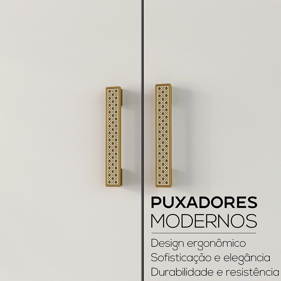 Guarda-Roupa Solteiro Marsala 2 Portas 3 Gavetas Branco