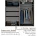Guarda-Roupa Solteiro Marsala 2 Portas 3 Gavetas Cinza