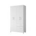 Guarda-Roupa Solteiro Mobi Flex 4 Portas 2 Gavetas Branco