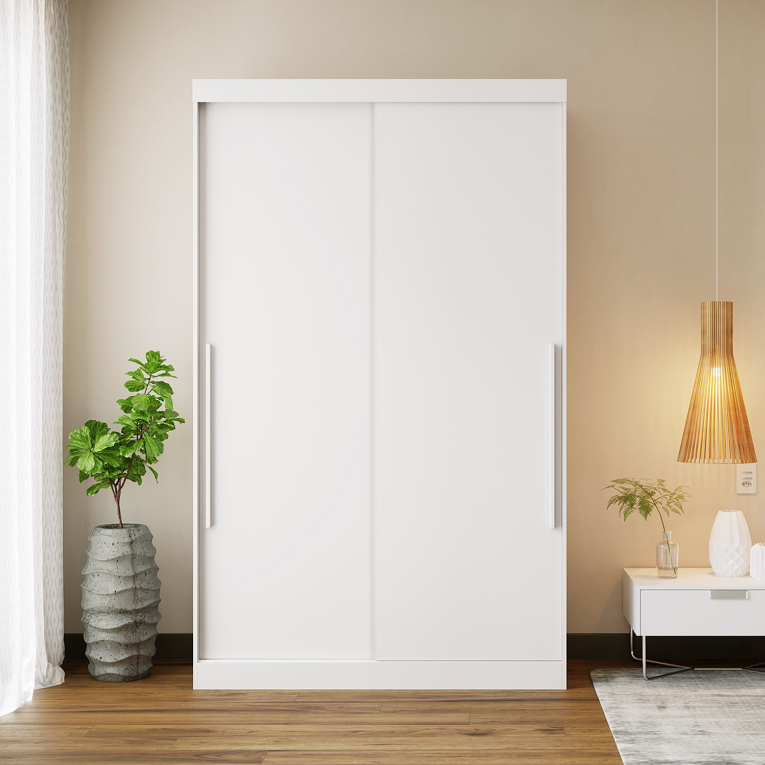 Guarda-Roupa Solteiro Modulado Gênova 2 Portas 2 Gavetas Branco