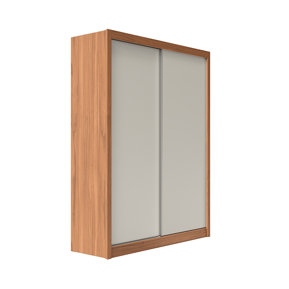 Guarda-Roupa Solteiro Montclair Flex 2 Portas 4 Gavetas Off White e Canela