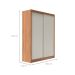 Guarda-Roupa Solteiro Montclair Flex 2 Portas 4 Gavetas Off White e Canela