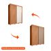 Guarda-Roupa Solteiro Moviment Ripado Flex 2 Portas 3 Gavetas Freijó