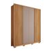 Guarda-Roupa Solteiro New Apollo Ripado 4 Portas 3 Gavetas Buriti e Fendi
