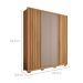 Guarda-Roupa Solteiro New Apollo Ripado 4 Portas 3 Gavetas Buriti e Fendi