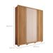 Guarda-Roupa Solteiro New Apollo Ripado 4 Portas 3 Gavetas Buriti e Off White