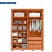 Guarda-Roupa Solteiro New Apollo Ripado 4 Portas 3 Gavetas Freijó e Off White