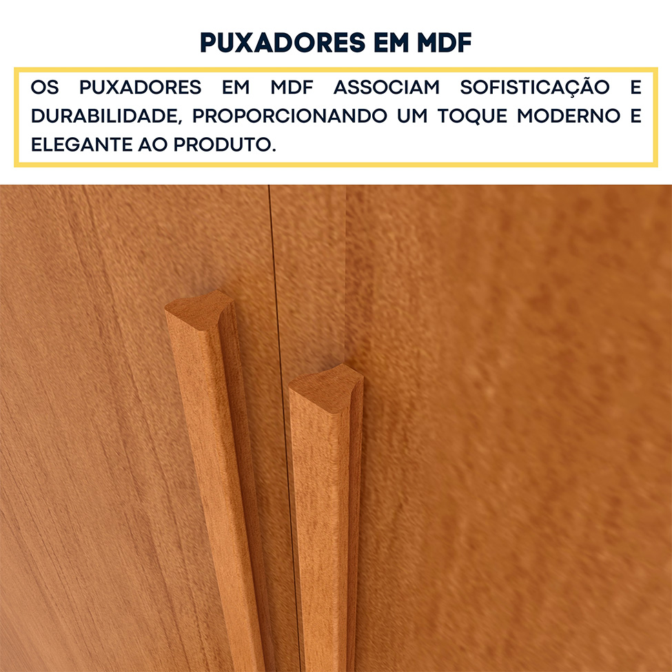 Guarda-Roupa Solteiro Oregon I 4 Portas 2 Gavetas Cinamomo