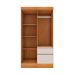 Guarda-Roupa Solteiro Oregon I 4 Portas 2 Gavetas Cinamomo e Off White