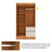 Guarda-Roupa Solteiro Oregon I 4 Portas 2 Gavetas Cinamomo e Off White