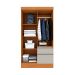 Guarda-Roupa Solteiro Oregon I 4 Portas 2 Gavetas Cinamomo e Off White