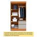 Guarda-Roupa Solteiro Oregon I 4 Portas 2 Gavetas Cinamomo e Off White