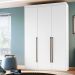 Guarda-Roupa Solteiro Originale 3 Portas 3 Gavetas Branco 134 cm