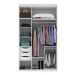 Guarda-Roupa Solteiro Originale 3 Portas 3 Gavetas Branco 134 cm