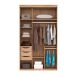 Guarda-Roupa Solteiro Originale 3 Portas 3 Gavetas Carvalho 134 cm