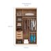 Guarda-Roupa Solteiro Originale 3 Portas 3 Gavetas Carvalho e Off White 134 cm