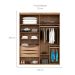Guarda-Roupa Solteiro Originale 4 Portas 3 Gavetas Carvalho e Off White 179 cm
