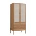Guarda-Roupa Solteiro Oslo 2 Portas 2 Gavetas Hanover e Roble