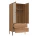 Guarda-Roupa Solteiro Oslo 2 Portas 2 Gavetas Hanover e Roble