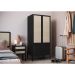 Guarda-Roupa Solteiro Oslo 2 Portas 2 Gavetas Preto