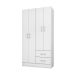 Guarda-Roupa Solteiro Panamá 4 Portas 2 Gavetas Branco