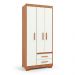 Guarda-Roupa Solteiro Primacy 3 PT 2 GV Freijó Wood e Off White