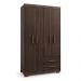 Guarda-Roupa Solteiro Primacy 4 Portas 2 Gavetas Capuccino Wood