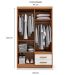 Guarda-Roupa Solteiro Primacy 4 Portas 2 Gavetas Freijó Wood e Off White
