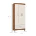 Guarda-Roupa Solteiro Prince 3 Portas 1 Gaveta Amêndola e Off White