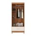 Guarda-Roupa Solteiro Prince 3 Portas 1 Gaveta Amêndola e Off White