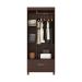 Guarda-Roupa Solteiro Prince 3 Portas 1 Gaveta Café