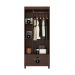 Guarda-Roupa Solteiro Prince 3 Portas 1 Gaveta Café